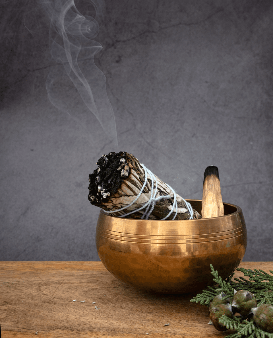 White sage incense bowl meditation Ireland Holistic Centre